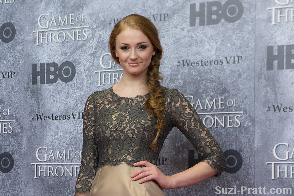 Sophie Turner from Game of Thrones on the red carpet
