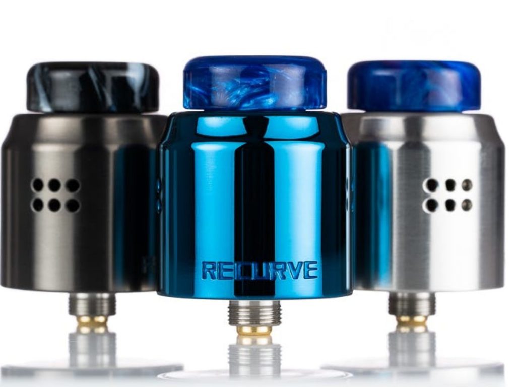 recurve dual rda in silver and blue