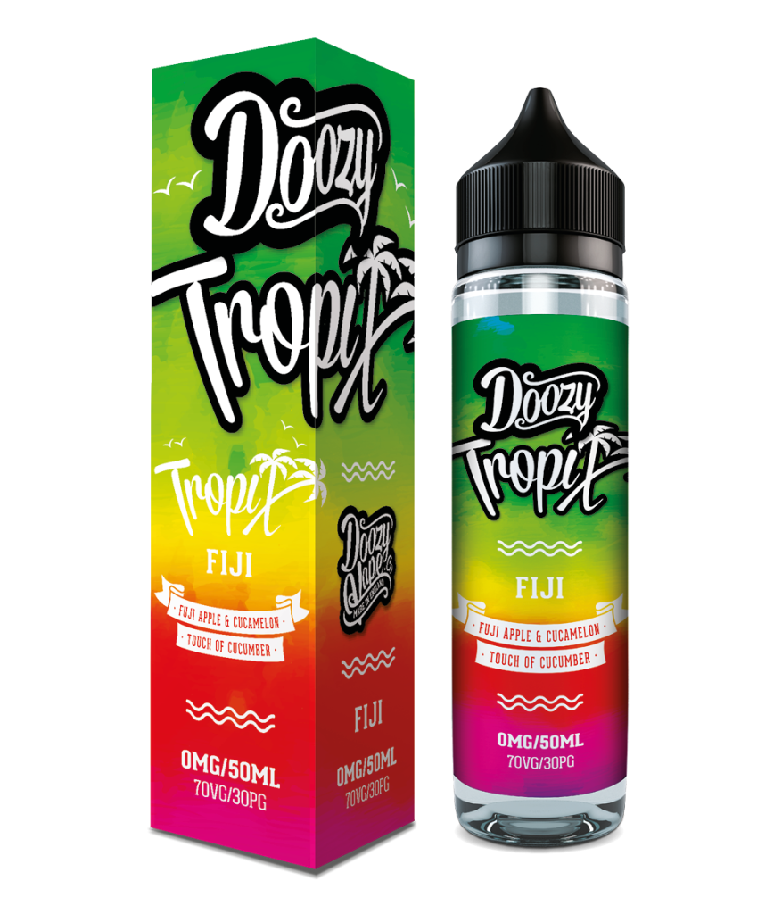 Doozy Vape Co Tropix Fiji E-Liquid Shortfill 50ml bottle and box packaging