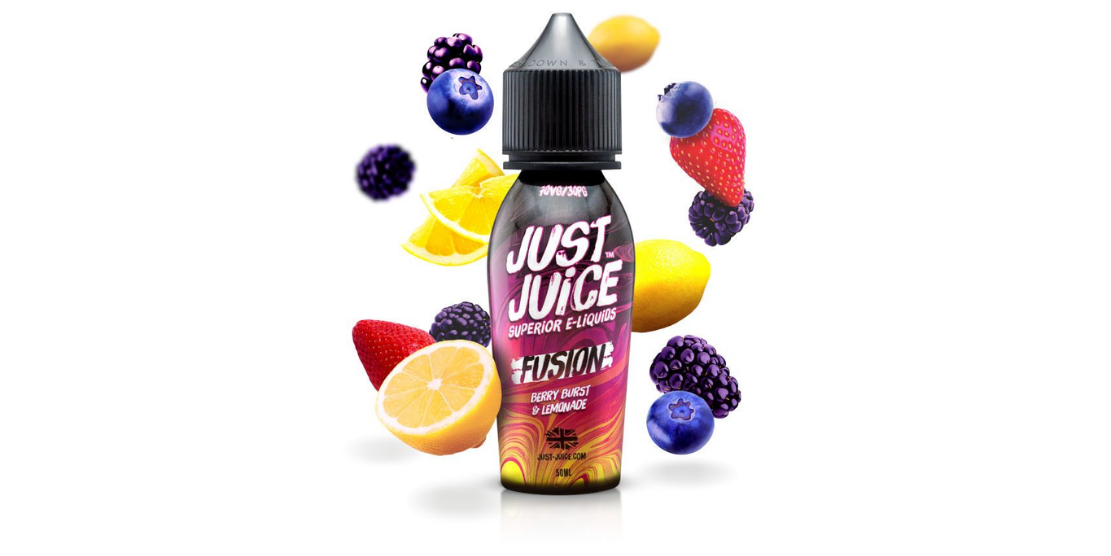 Just Juice Fusion Berry Burst & Lemonade E-liquid bottle