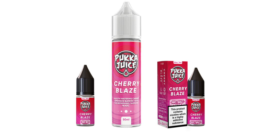 Pukka Juice Cherry Blaze E-Liquid Shortfill, 50/50 and Nic Salt