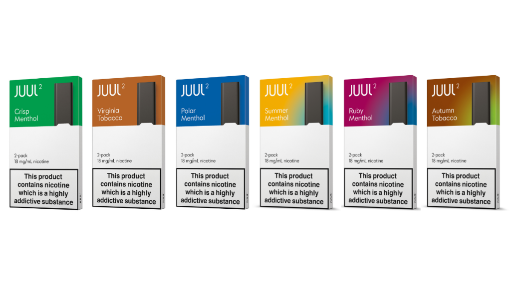 juul labs launch new juul2 vape device in crisp menthol, virginia tobacco, polar menthol, summer menthol, ruby menthol and autumn menthol