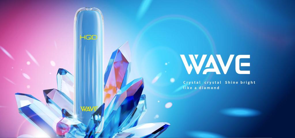 promotional banner for the HQD Wave disposable vape