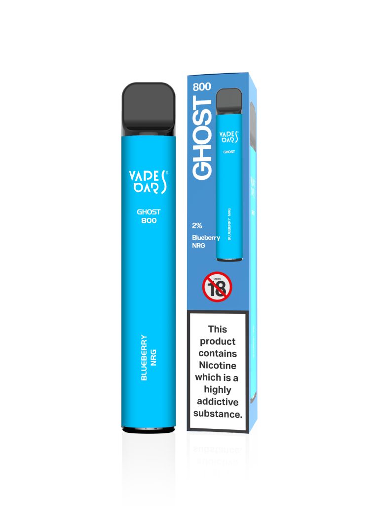vapes bars ghost 800 disposable vape stick in flavour blueberry nrg - blue vape
